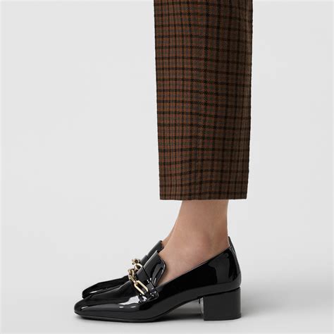 burberry patent leather block-heel loafers bloomingdales|loafers.